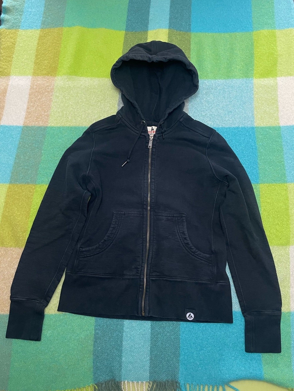 American Giant Black Heavyweight Full Zip Sweatshirt Hoodie Women’s